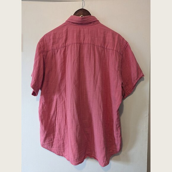 NAKED & FAMOUS - Pink cotton short sleeve shirt - Sz XL - Picture 3 of 7